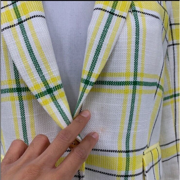 Veronica Beard Blazer Womens 2 Multi School Boy Dickey Plaid One Button Jacket - Picture 3 of 12